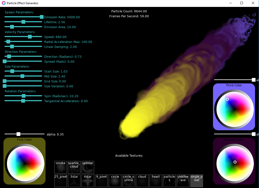 Particle System Designer Screenshot